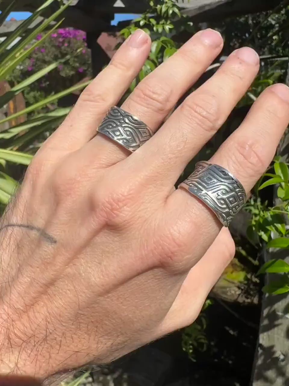 Delta Ring – Egyptian Inspired Sterling Silver Ring ~ Made To Order