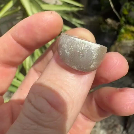 Brushed Matte Finished Sterling Silver Ring US Size 7