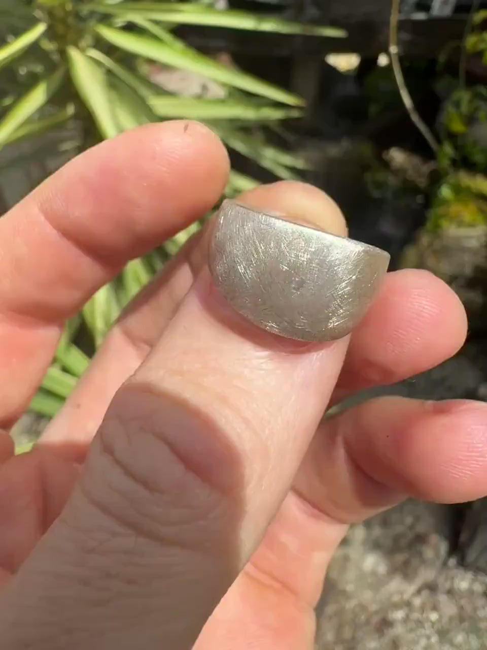 Brushed Matte Finished Sterling Silver Ring US Size 7